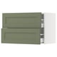 SEKTION / MAXIMERA Gabinete de pared+2 cajones, blanco/Axstad gris-verde, 30x15x20 "