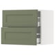 SEKTION / MAXIMERA Gabinete de pared+2 cajones, blanco/Axstad gris-verde, 24x15x20 "