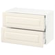 SEKTION / MAXIMERA Gabinete de pared+2 cajones, blanco/Bodbyn color hueso, 30x15x20 "