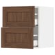 SEKTION / MAXIMERA Gabinete de pared+2 cajones, blanco Enköping/marrón efecto de nogal, 18x15x20 "