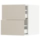 SEKTION / MAXIMERA Gabinete de pared+2 cajones, blanco/Havstorp beige, 18x15x20 "