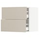 SEKTION / MAXIMERA Gabinete de pared+2 cajones, blanco/Havstorp beige, 24x15x20 "