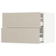 SEKTION / MAXIMERA Gabinete de pared+2 cajones, blanco/Havstorp beige, 30x15x20 "