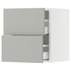 SEKTION / MAXIMERA Gabinete de pared+2 cajones, blanco/Havstorp gris claro, 18x15x20 "