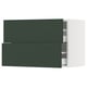 SEKTION / MAXIMERA Gabinete de pared+2 cajones, blanco/Havstorp verde oscuro, 30x15x20 "