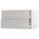 SEKTION / MAXIMERA Gabinete de pared+2 cajones, blanco/Lerhyttan gris claro, 36x15x20 "