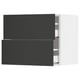 SEKTION / MAXIMERA Gabinete de pared+2 cajones, blanco/Nickebo antracita mate, 24x15x20 "