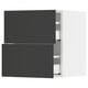 SEKTION / MAXIMERA Gabinete de pared+2 cajones, blanco/Nickebo antracita mate, 18x15x20 "