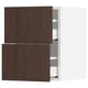 SEKTION / MAXIMERA Gabinete de pared+2 cajones, blanco/Sinarp marrón, 15x15x20 "