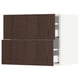 SEKTION / MAXIMERA Gabinete de pared+2 cajones, blanco/Sinarp marrón, 24x15x20 "