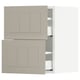 SEKTION / MAXIMERA Gabinete de pared+2 cajones, blanco/Stensund beige, 15x15x20 "