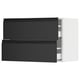 SEKTION / MAXIMERA Gabinete de pared+2 cajones, blanco/Upplöv antracita mate, 30x15x20 "