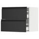 SEKTION / MAXIMERA Gabinete de pared+2 cajones, blanco/Upplöv antracita mate, 24x15x20 "