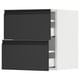SEKTION / MAXIMERA Gabinete de pared+2 cajones, blanco/Upplöv antracita mate, 18x15x20 "