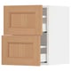 SEKTION / MAXIMERA Gabinete de pared+2 cajones, blanco/Vedhamn roble, 15x15x20 "