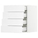 SEKTION / MAXIMERA Gabinete de pared+4 cajones, blanco/Axstad blanco mate, 18x15x20 "