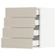 SEKTION / MAXIMERA Gabinete de pared+4 cajones, blanco/Havstorp beige, 18x15x20 "
