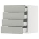 SEKTION / MAXIMERA Gabinete de pared+4 cajones, blanco/Havstorp gris claro, 18x15x20 "