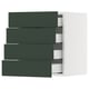 SEKTION / MAXIMERA Gabinete de pared+4 cajones, blanco/Havstorp verde oscuro, 18x15x20 "