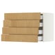 SEKTION / MAXIMERA Gabinete de pared+4 cajones, blanco/Sinarp chapa de roble, 30x15x20 "