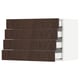 SEKTION / MAXIMERA Gabinete de pared+4 cajones, blanco/Sinarp marrón, 30x15x20 "