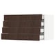 SEKTION / MAXIMERA Gabinete de pared+4 cajones, blanco/Sinarp marrón, 36x15x20 "