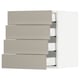 SEKTION / MAXIMERA Gabinete de pared+4 cajones, blanco/Stensund beige, 18x15x20 "