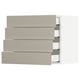 SEKTION / MAXIMERA Gabinete de pared+4 cajones, blanco/Stensund beige, 24x15x20 "