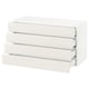 SEKTION / MAXIMERA Gabinete de pared+4 cajones, blanco/Veddinge blanco, 36x15x20 "