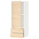 SEKTION / MAXIMERA Gabinete de pared+puerta/2 cajones, blanco/Askersund efecto de fresno claro, 15x15x40 "