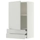 SEKTION / MAXIMERA Gabinete de pared+puerta/2 cajones, blanco/Aspudden gris claro, 24x15x40 "