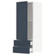SEKTION / MAXIMERA Gabinete de pared+puerta/2 cajones, blanco Axstad/mate azul, 15x15x40 "