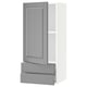 SEKTION / MAXIMERA Gabinete de pared+puerta/2 cajones, blanco/Bodbyn gris, 18x15x40 "