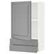 SEKTION / MAXIMERA Gabinete de pared+puerta/2 cajones, blanco/Bodbyn gris, 24x15x40 "