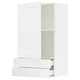 SEKTION / MAXIMERA Gabinete de pared+puerta/2 cajones, blanco Enköping/blanco efecto madera, 24x15x40 "