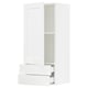 SEKTION / MAXIMERA Gabinete de pared+puerta/2 cajones, blanco Enköping/blanco efecto madera, 18x15x40 "