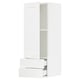 SEKTION / MAXIMERA Gabinete de pared+puerta/2 cajones, blanco Enköping/blanco efecto madera, 15x15x40 "