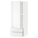 SEKTION / MAXIMERA Gabinete de pared+puerta/2 cajones, blanco/Ringhult blanco, 15x15x40 "