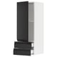 SEKTION / MAXIMERA Gabinete de pared+puerta/2 cajones, blanco/Upplöv antracita mate, 15x15x40 "