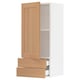 SEKTION / MAXIMERA Gabinete de pared+puerta/2 cajones, blanco/Vedhamn roble, 18x15x40 "
