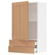 SEKTION / MAXIMERA Gabinete de pared+puerta/2 cajones, blanco/Vedhamn roble, 24x15x40 "