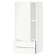 SEKTION / MAXIMERA Gabinete de pared+puerta/2 cajones, blanco/Voxtorp blanco mate, 18x15x40 "