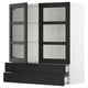SEKTION / MAXIMERA Gabinete pared+2 prta vdr/2 cajones, blanco/Lerhyttan teñido en negro, 36x15x40 "