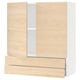SEKTION / MAXIMERA Gabinete pared+2 puertas/2 cajones, blanco/Askersund efecto de fresno claro, 36x15x40 "