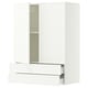SEKTION / MAXIMERA Gabinete pared+2 puertas/2 cajones, blanco/Aspudden blanco mate, 30x15x40 "