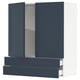 SEKTION / MAXIMERA Gabinete pared+2 puertas/2 cajones, blanco Axstad/mate azul, 36x15x40 "