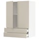 SEKTION / MAXIMERA Gabinete pared+2 puertas/2 cajones, blanco/Havstorp beige, 30x15x40 "