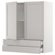 SEKTION / MAXIMERA Gabinete pared+2 puertas/2 cajones, blanco/Lerhyttan gris claro, 36x15x40 "