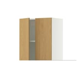 SEKTION / MAXIMERA Gabinete pared+2 puertas/2 cajones, blanco/Sinarp chapa de roble, 24x15x40 "