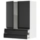 SEKTION / MAXIMERA Gabinete pared+2 puertas/2 cajones, blanco/Upplöv antracita mate, 30x15x40 "